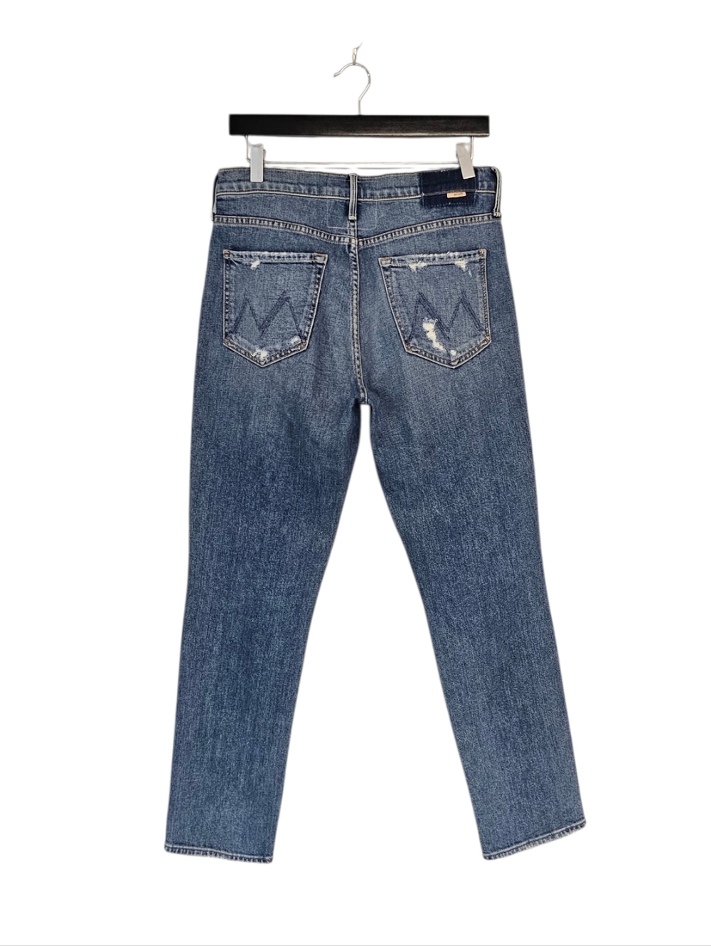 MOTHER Superior The Trickster Ankle High Rise Straight Leg Blue Jeans 27 - Picture 2 of 13